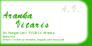 aranka vitaris business card